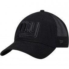 Men's New York Giants NFL Pro Line by Fanatics Branded Black Indestructible Night Trucker Adjustable Snapback Hat 2761907